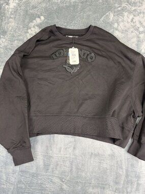 Toronto Blue Jays NWT Crewneck Sweatshirt Black 2XL MLB Pro Standard Womens